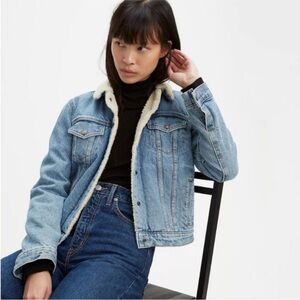 levi’s strauss sherpa lined jean denim jacket